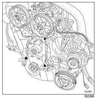 Renault Clio. High pressure pump: Removal - Refitting
