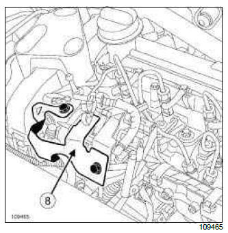 Renault Clio. High pressure pump: Removal - Refitting