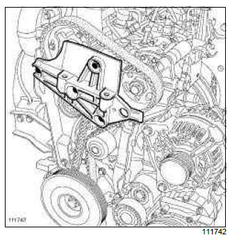 Renault Clio. High pressure pump: Removal - Refitting