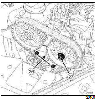 Renault Clio. High pressure pump: Removal - Refitting