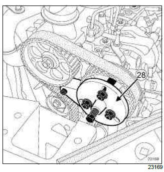Renault Clio. High pressure pump: Removal - Refitting
