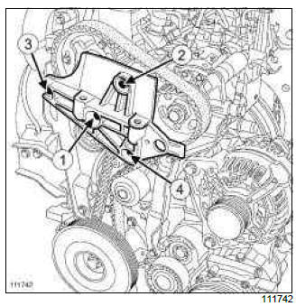Renault Clio. High pressure pump: Removal - Refitting