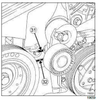 Renault Clio. High pressure pump: Removal - Refitting