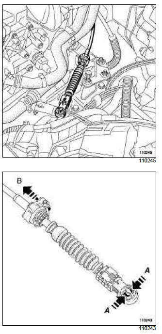 Renault Clio. Hydraulic distributor: Removal - Refitting