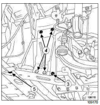 Renault Clio. Hydraulic distributor: Removal - Refitting