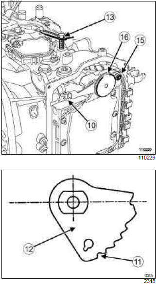 Renault Clio. Hydraulic distributor: Removal - Refitting