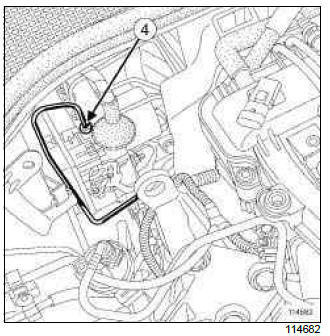 Renault Clio. Hydraulic unit - front right-hand calliper brake pipe: Removal - Refitting