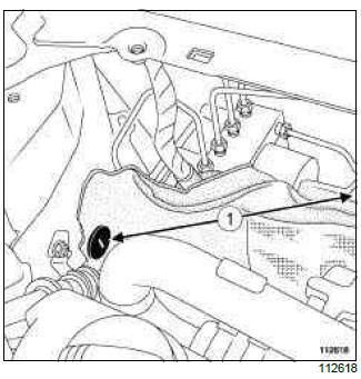 Renault Clio. Hydraulic unit - underbody union brake pipe: Removal - Refitting