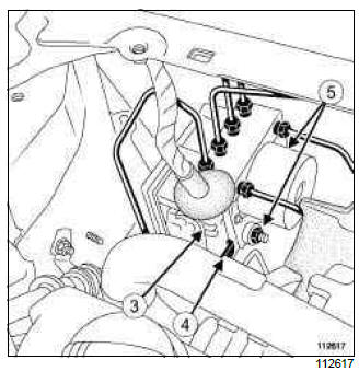 Renault Clio. Hydraulic unit with ESP: Removal - Refitting