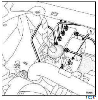 Renault Clio. Hydraulic unit without ESP: Removal - Refitting