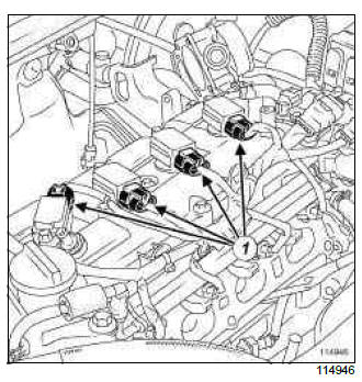 Renault Clio. Coils: Removal - Refitting