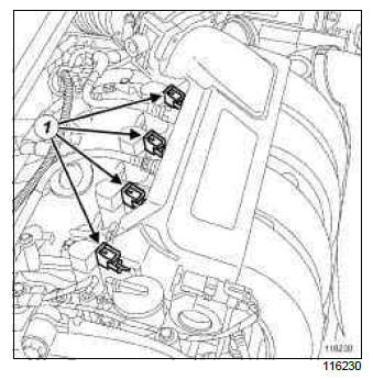 Renault Clio. Coils: Removal - Refitting