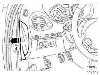 Renault Clio. Ignition switch: Removal - Refitting