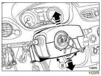 Renault Clio. Ignition switch: Removal - Refitting