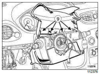 Renault Clio. Ignition switch: Removal - Refitting