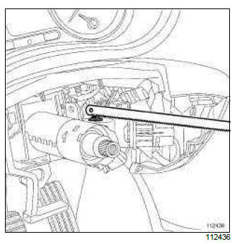 Renault Clio. Ignition switch: Removal - Refitting