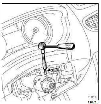 Renault Clio. Ignition switch: Removal - Refitting