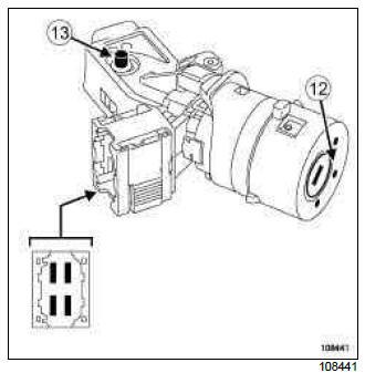 Renault Clio. Ignition switch: Removal - Refitting