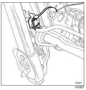 Renault Clio. Seat runner switch: Removal - Refitting