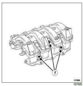 Renault Clio. Injector rail - Injectors: Removal - Refitting