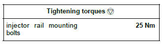 Renault Clio. Injector rail - Injectors: Removal - Refitting