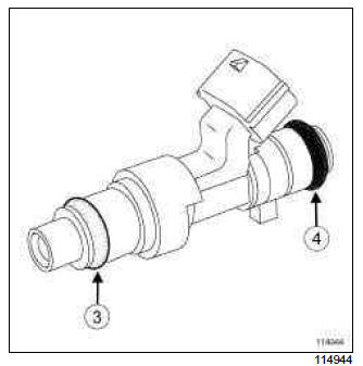 Renault Clio. Injector rail - Injectors: Removal - Refitting