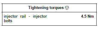 Renault Clio. Injector rail - Injectors: Removal - Refitting