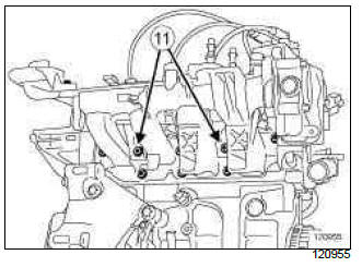 Renault Clio. Injector rail - Injectors: Removal - Refitting