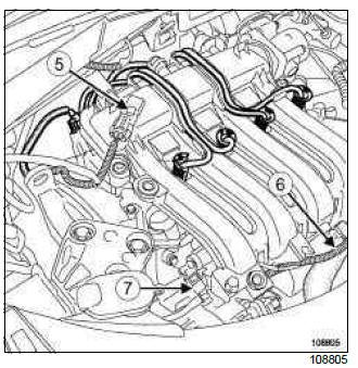 Renault Clio. Inlet distributor: Removal - Refitting