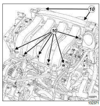 Renault Clio. Inlet distributor: Removal - Refitting