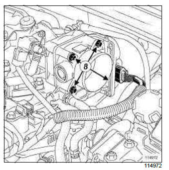 Renault Clio. Inlet distributor: Removal - Refitting