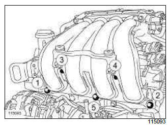 Renault Clio. Inlet distributor: Removal - Refitting