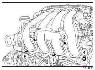 Renault Clio. Inlet distributor: Removal - Refitting