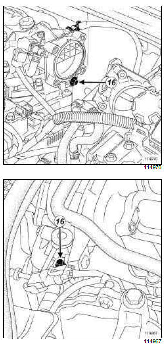 Renault Clio. Inlet distributor: Removal - Refitting