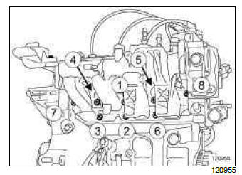 Renault Clio. Inlet distributor: Removal - Refitting