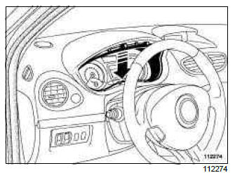 Renault Clio. Instrument panel: Removal - Refitting