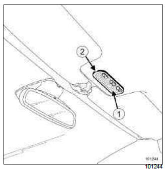 Renault Clio. Interior light: Removal - Refitting