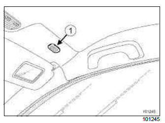 Renault Clio. Courtesy light: Removal - Refitting