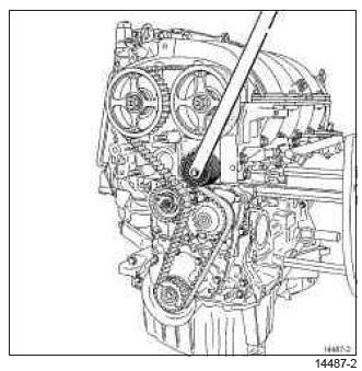 Renault Clio. Timing belt: Removal - Refitting