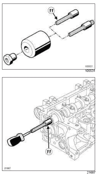 Renault Clio. Rocker cover: Removal - Refitting