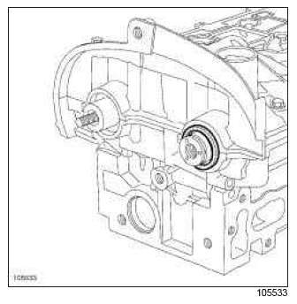 Renault Clio. Rocker cover: Removal - Refitting