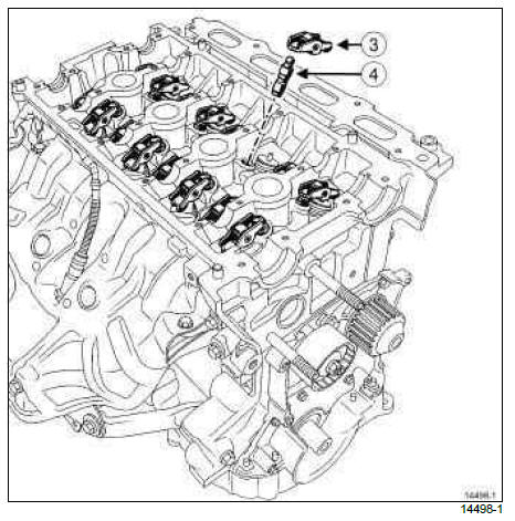 Renault Clio. Cylinder head: Removal - Refitting