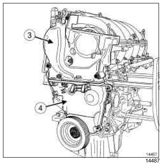 Renault Clio. Timing belt: Removal - Refitting