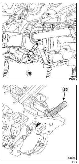 Renault Clio. Timing belt: Removal - Refitting