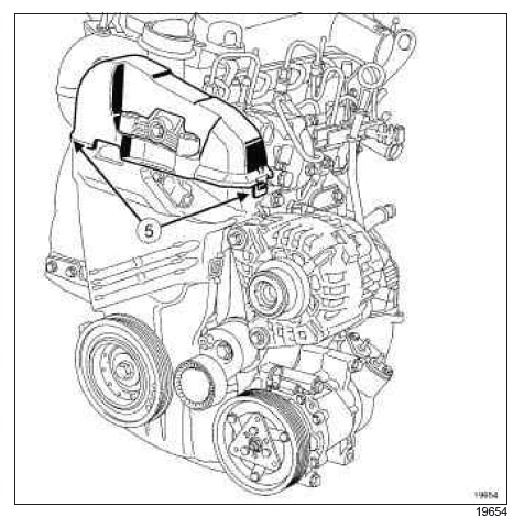 Renault Clio. Timing belt: Removal - Refitting