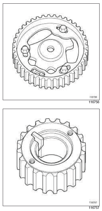 Renault Clio. Timing belt: Removal - Refitting