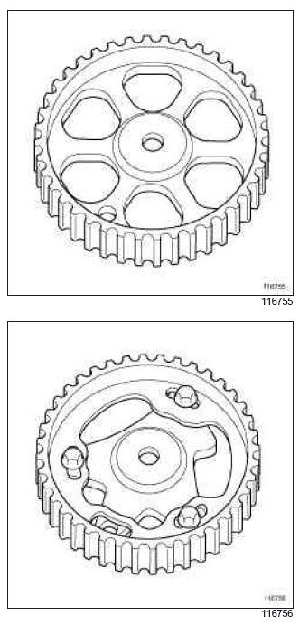 Renault Clio. Timing belt: Removal - Refitting