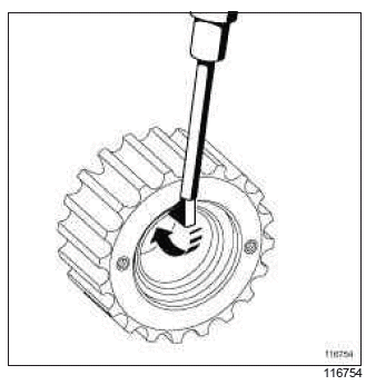 Renault Clio. Timing belt: Removal - Refitting