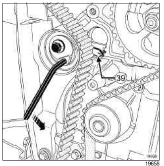 Renault Clio. Timing belt: Removal - Refitting