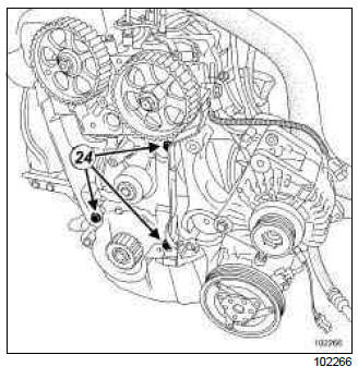 Renault Clio. Cylinder head: Removal - Refitting